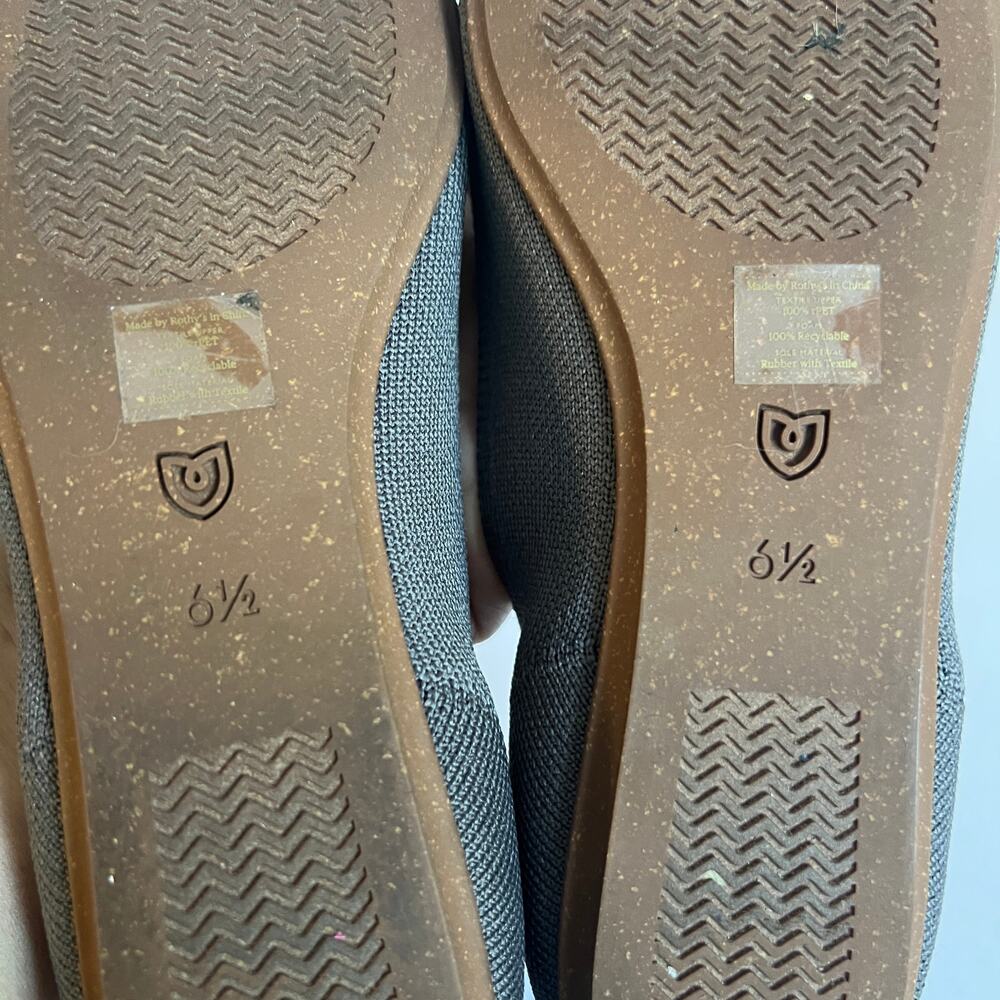 Rothy’s Point Toe Gray Ballet Slip On Flats Size 6.5 - Picture 6 of 11
